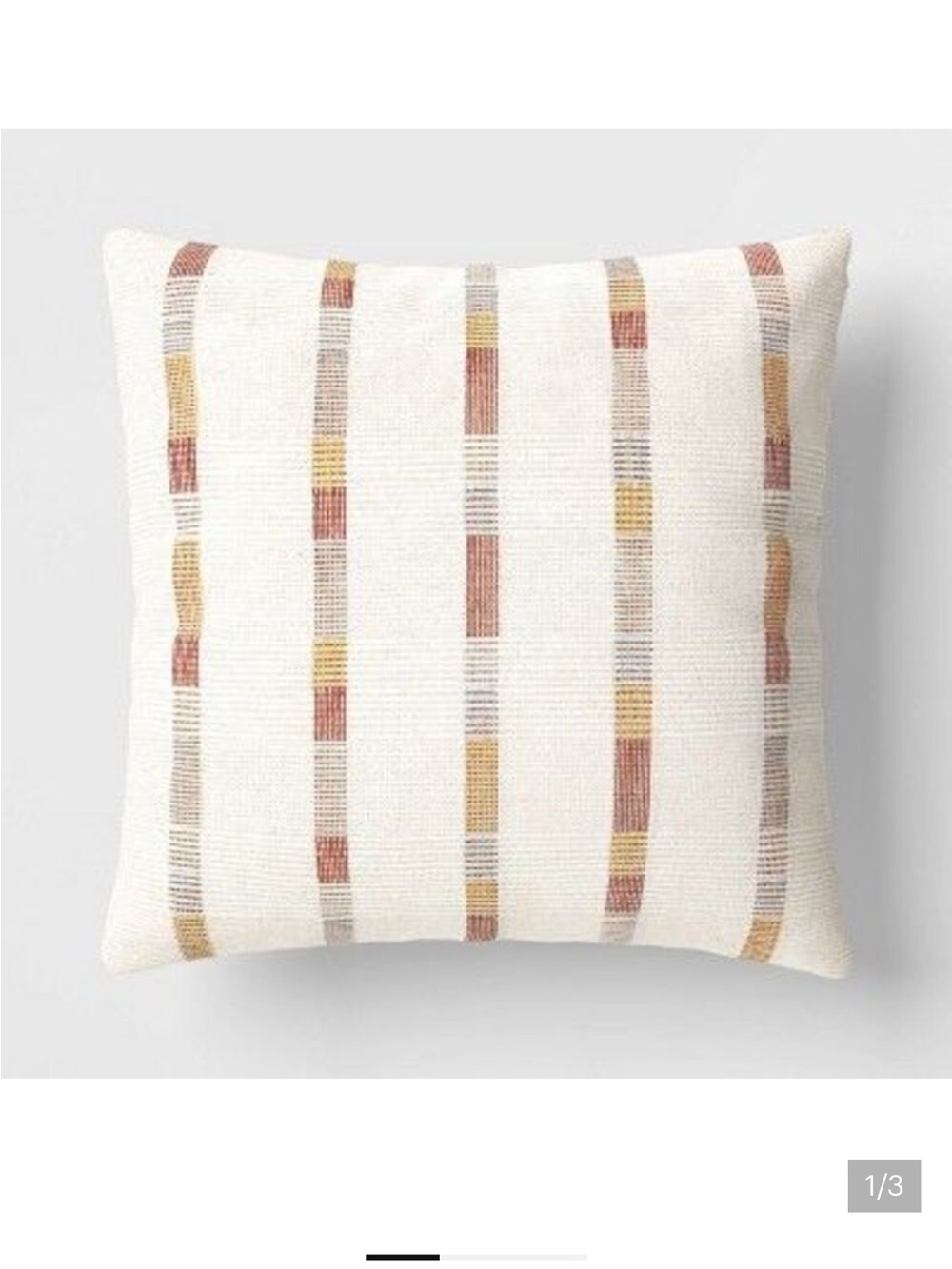 Large, Woven striped throw pillow